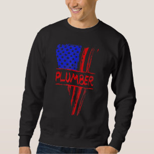 Sudadera Fontanero Bandera Americana Fontanería Triangular 