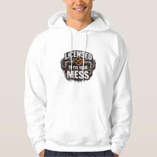 Sudadera Fontanero con licencia para arreglar tu desorden