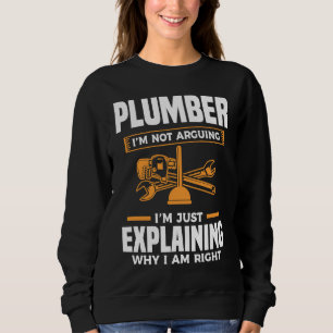 Sudadera Fontanero No estoy discutiendo solo estoy explican