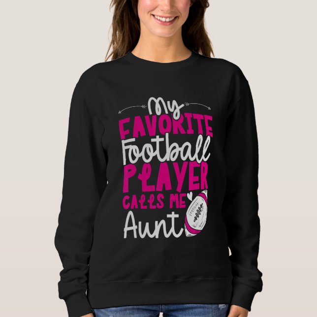 Sudadera Football Aunt of Football Player Football Auntie (Anverso)