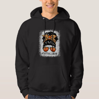 Sudadera Football Mom Messy Bun Hair Player Mom Mothers Day