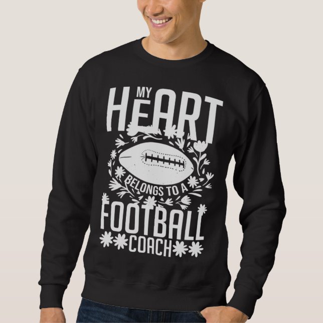 Sudadera Football Wife Girlfriend Quotes Game Coach Player  (Anverso)