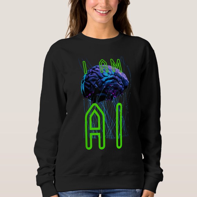 Sudadera For all artificial intelligence advocates AI (Anverso)