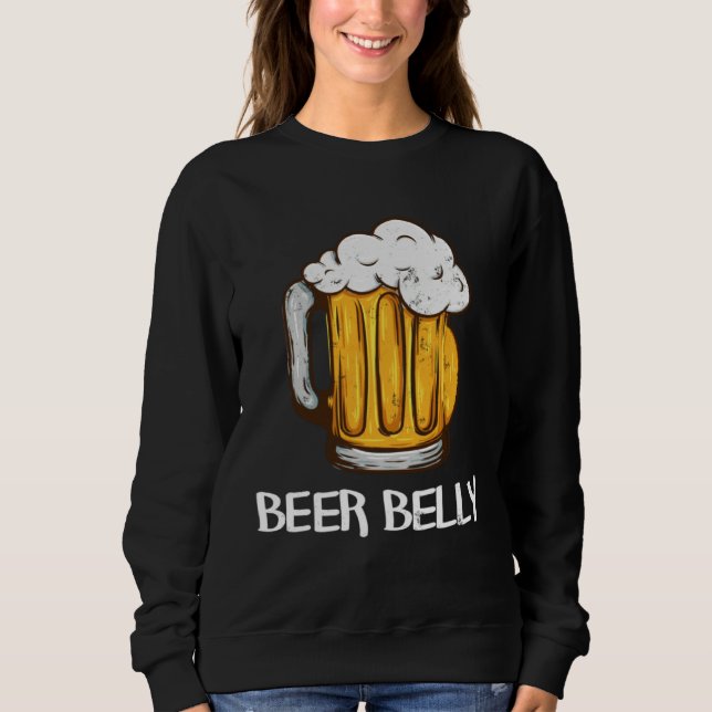 Sudadera for Beer Drinkers  BEER BELLY Joke Pun Graphic (Anverso)