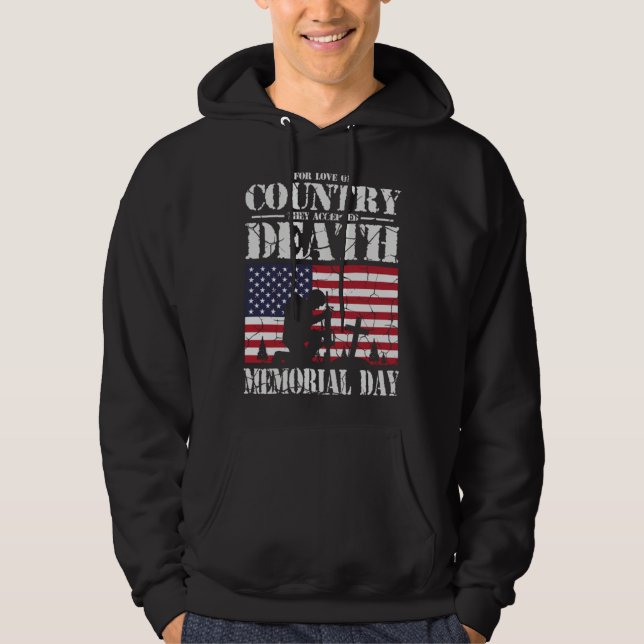 Sudadera For Love Of Country They Accepted Death USA Memori (Anverso)