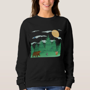 Sudadera Forest Raccoon Fox Bear Butterfly Bird Personaliza