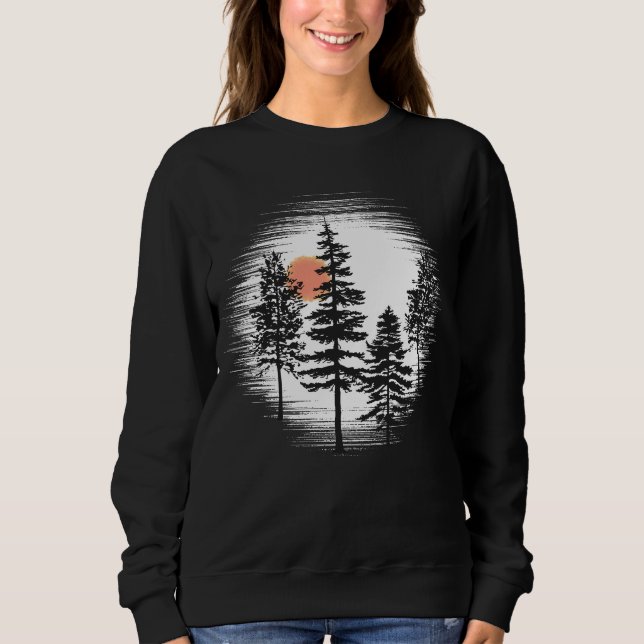 Sudadera Forest Sunset Black and White (Anverso)