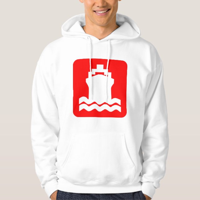 Sudadera Forma de barco - Rojo (Anverso)