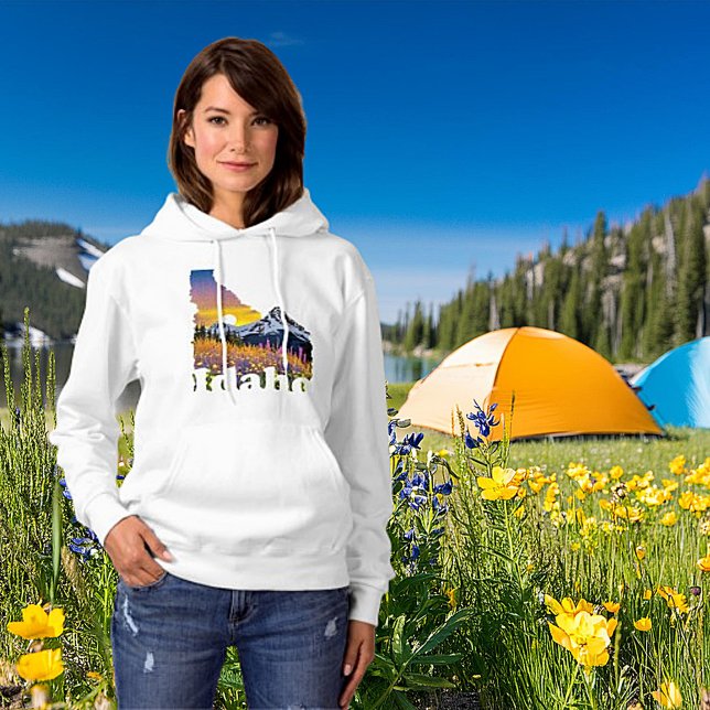Sudadera Forma de Idaho con montaña y flores silvestres (Subido por el creador)