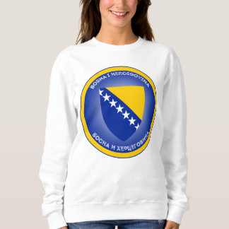 Sudadera Forma del círculo del escudo de armas de Bosnia y 