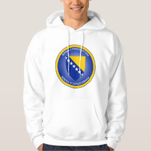 Sudadera Forma del círculo del escudo de armas de Bosnia y