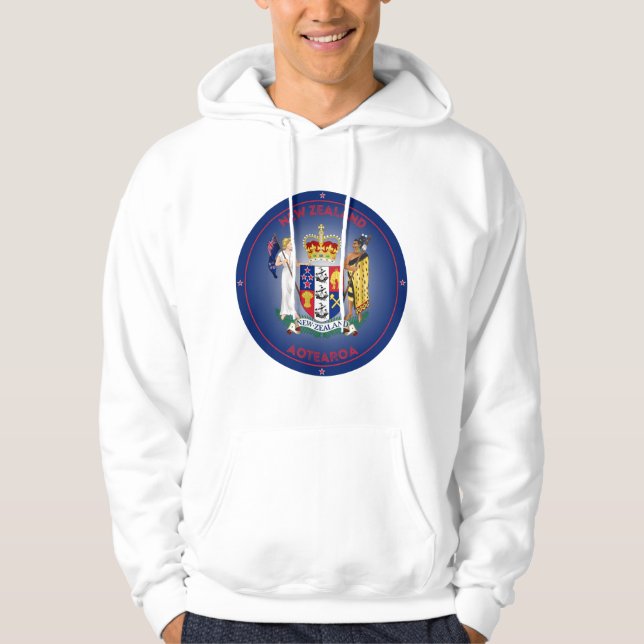 Sudadera Forma del círculo del escudo de armas de Nueva Zel (Anverso)