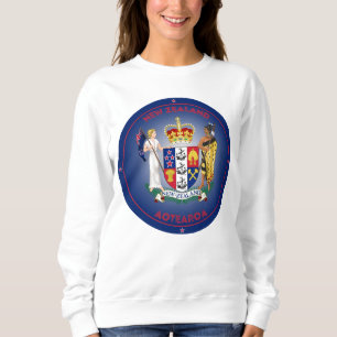 Sudadera Forma del círculo del escudo de armas de Nueva Zel