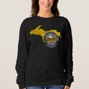Sudadera Forma del estado de Michigan Tech Huskies