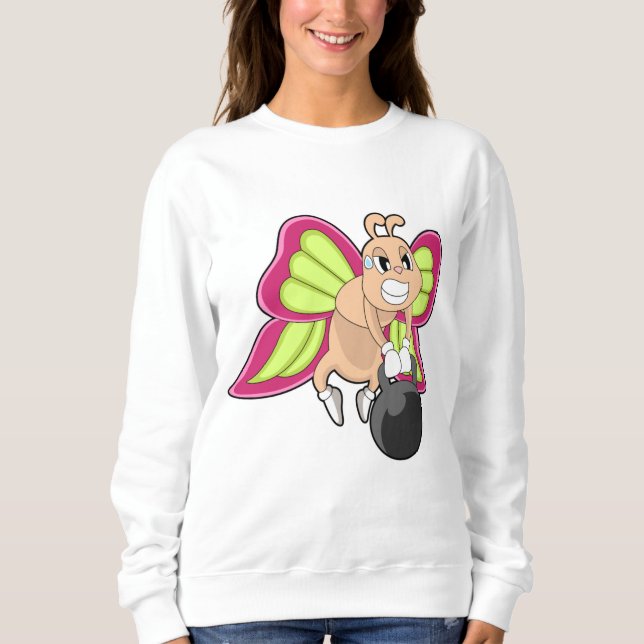 Sudadera Formación de fuerza de mariposa Dumbbell (Anverso)