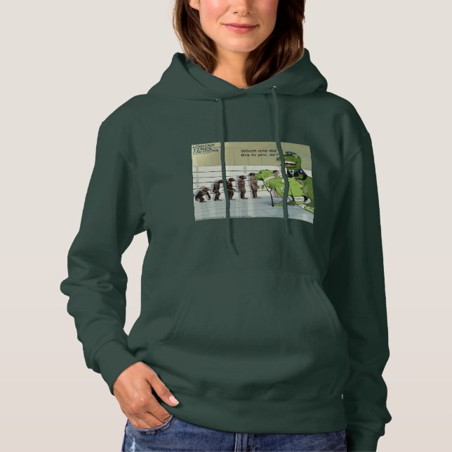 Sudadera Formación de la Policía de Dinosaurios Cómic Diver (Anverso)