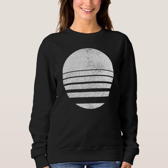 Sudadera Formas de círculo segmentadas geométricas Líneas D (Anverso)
