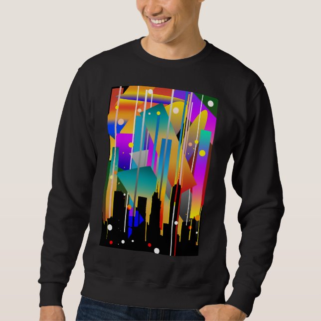 Sudadera Formas geométricas abstractas de Nueva York modern (Anverso)