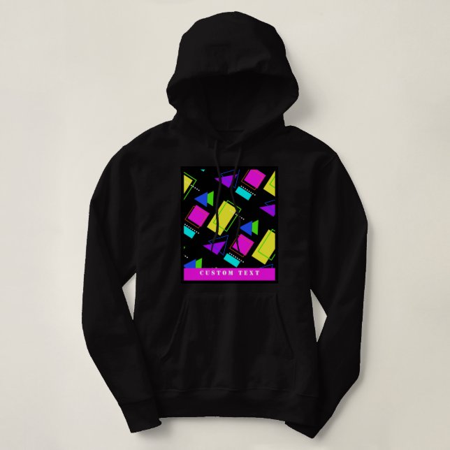 SUDADERA FORMAS GEOMÉTRICAS PATRONADAS EN LA MODA DE NEON R (Diseño del anverso)