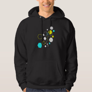Sudadera Formas geométricas Resumen Hexagón de cosecha mode