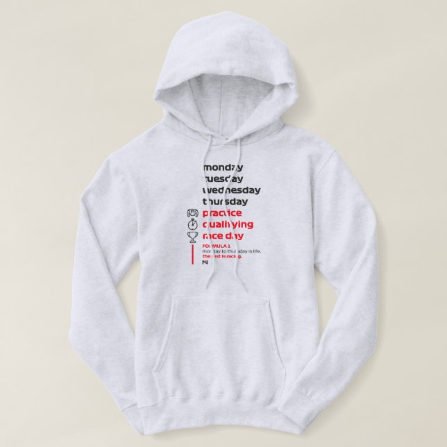 SUDADERA FORMULA 1 RACE WEEK WHITE (Diseño del anverso)