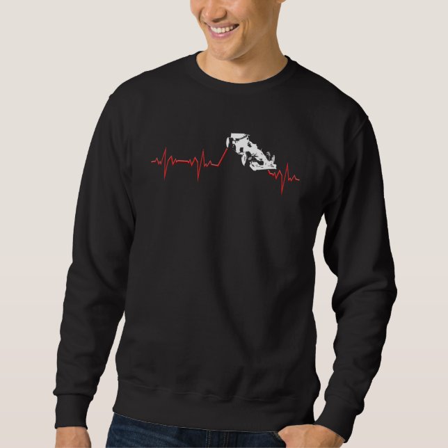 Sudadera Fórmula Heartbeat Pulse Ekg Vehículo con motor de  (Anverso)