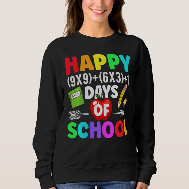 Sudadera Fórmula Matemática 100 Días De Maestra Matemática  (Anverso)