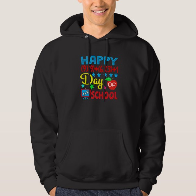 Sudadera Fórmula Matemática Feliz 100 Días De Escuela Día 1 (Anverso)