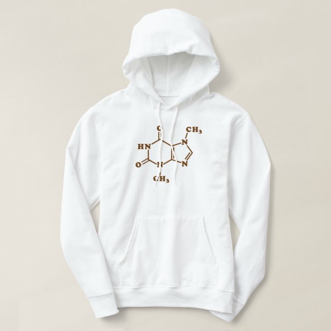 Sudadera Fórmula química molecular de teobromina de chocola (Diseño del anverso)