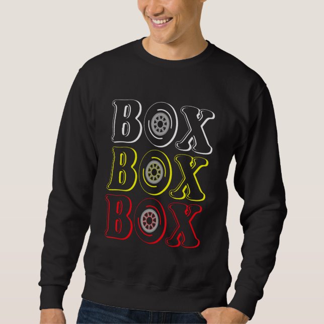 Sudadera Formula Racing Car  Box Box Box Radio Call To Pit  (Anverso)