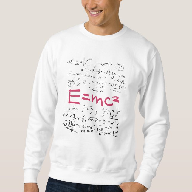 Sudadera Formulas de física y matemáticas EMC2 (Anverso)