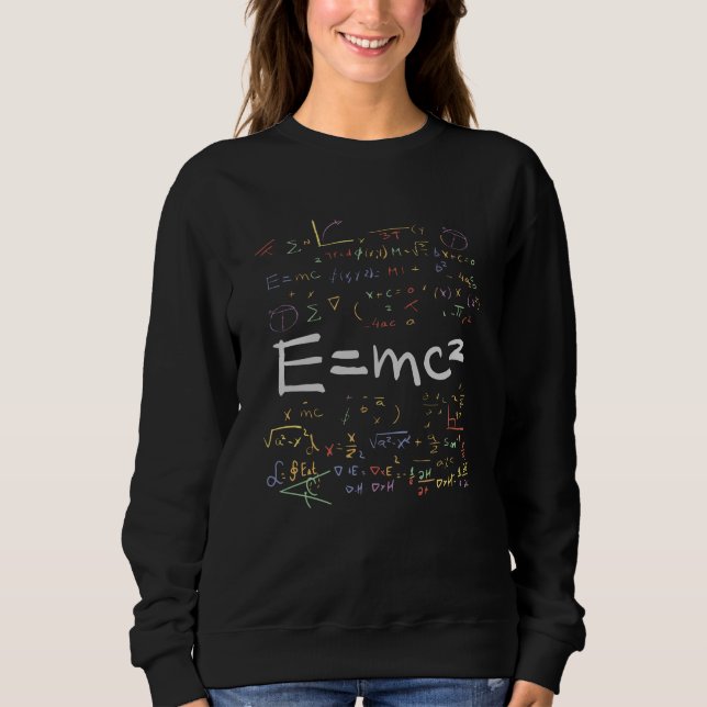 Sudadera Formulas de física y matemáticas EMC2 (Anverso)