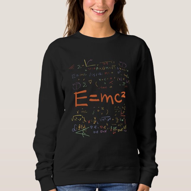 Sudadera Formulas de física y matemáticas EMC2 (Anverso)