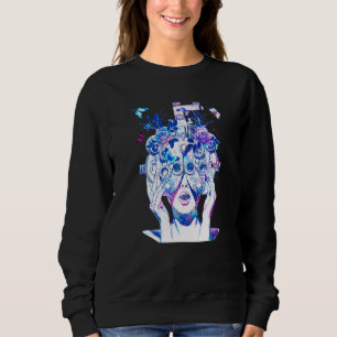 Sudadera Foróptero floral anatomía del ojo del optometrista