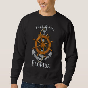 Sudadera Fort Myers Florida Vacaciones Ancla Náutica Helm S