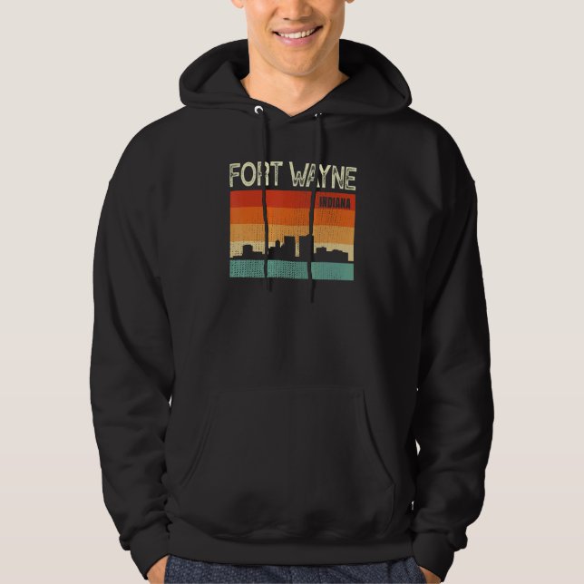 Sudadera Fort Wayne Indiana Town Skyline (Anverso)