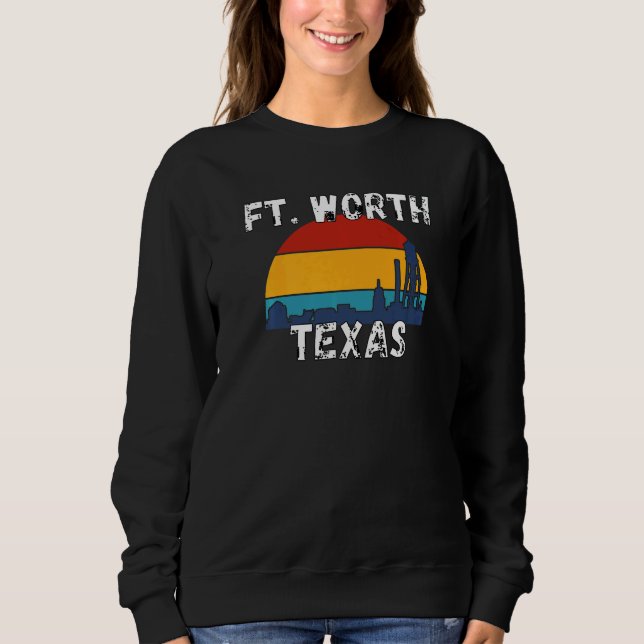 Sudadera Fort Worth Texas  Ciudades de Texas (Anverso)