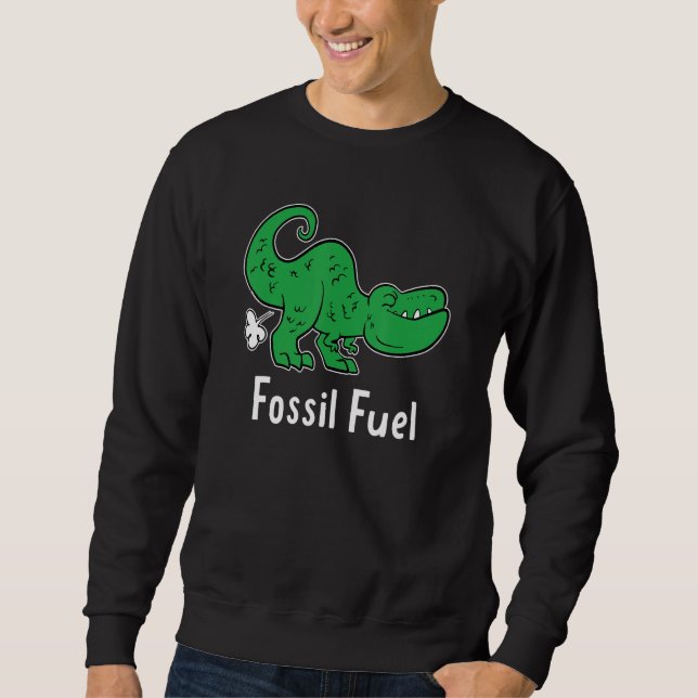 Sudadera Fossil Fuel Fun Pun  Farting Dinosaur Dino Fart Jo (Anverso)