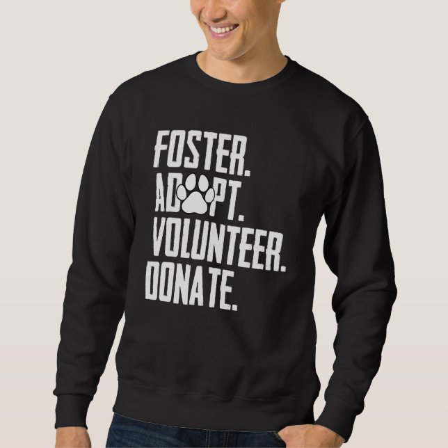 Sudadera Foster adopta refugio de animales de rescate de vo (Anverso)