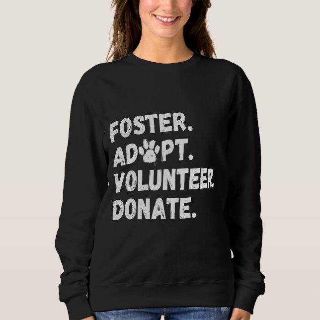 Sudadera Foster Adoptar Voluntarios Donar Rescate Animal 1 (Anverso)