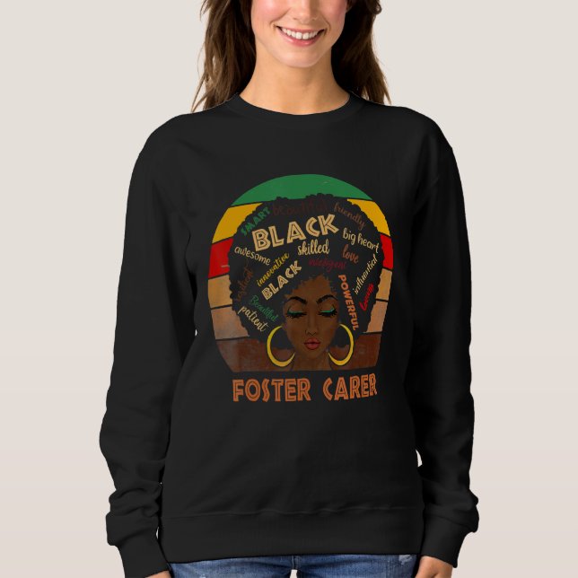 Sudadera Foster cuida a las afroamericanas de negro (Anverso)