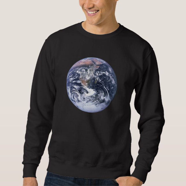 Sudadera Foto antigua de la Tierra de mármol azul (Anverso)