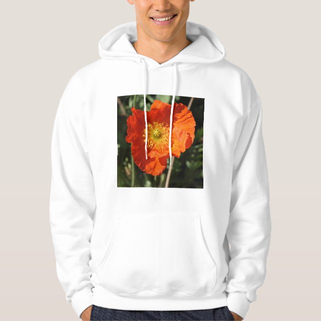Sudadera Foto cuadrada - Naranja amapola (Anverso)