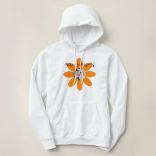 Sudadera Foto de adorable cachorro en flor de naranja de va