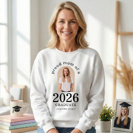 Sudadera Foto de Arch Orgullosa Mamá del Graduado 2025