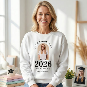 Sudadera Foto de Arch Orgullosa Mamá del Graduado 2025