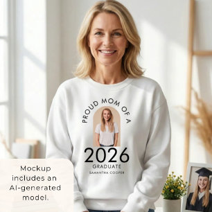 Sudadera Foto de arco Orgullosa madre de graduado de 2026