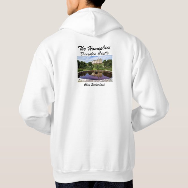 Sudadera Foto de la fuente del castillo Dunrobin del Clan S (Reverso)