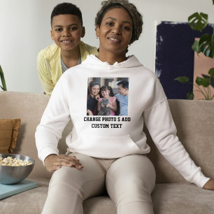 Sudadera Foto de mascota familiar personalizada de gato neg