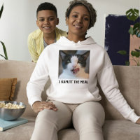 Foto de mascota personalizada de gato en blanco y 